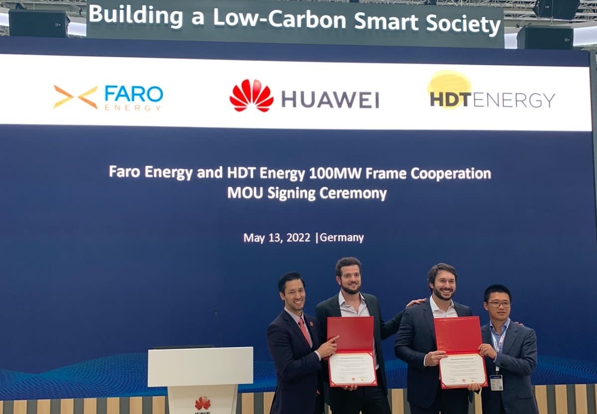 Huawei Digital Power e a HDT Energy com a Faro Energy